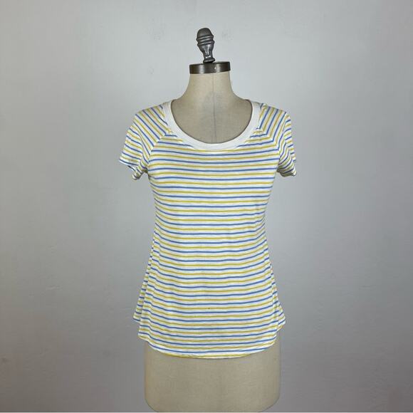 By Anthropologie Stripe Scoop Neck Tee - Picture 1 of 7